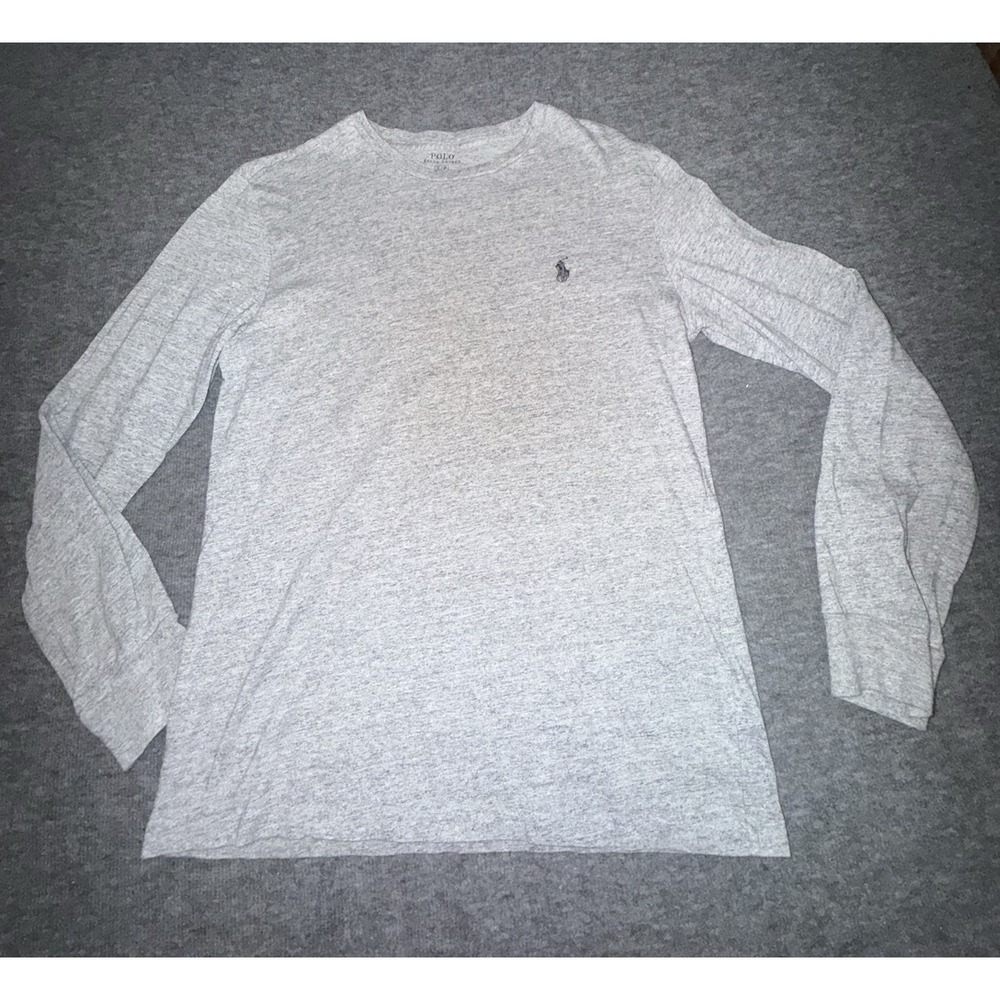 Polo Ralph Lauren Men's Gray Long Sleeve T-Shirt Size S Classic Crewneck